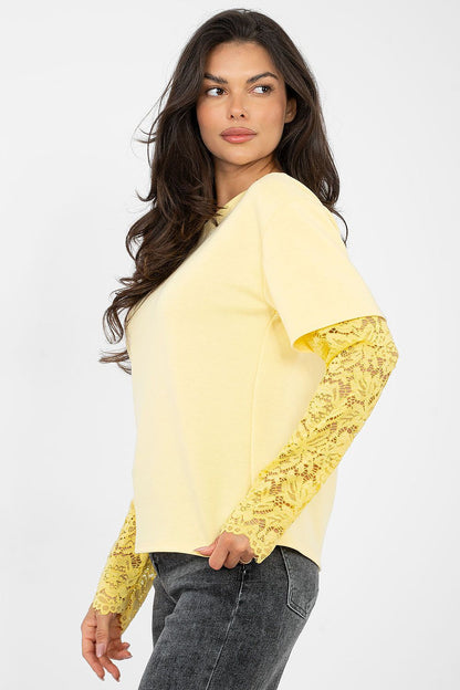   Bluzka Model IT-BZ-22128.27 Light Yellow - Italy Moda 