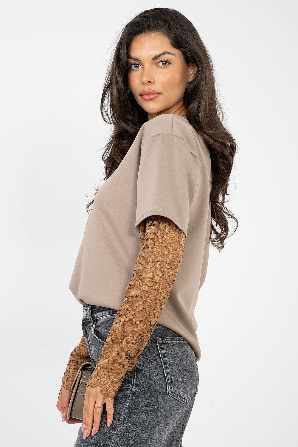   Bluzka Model IT-BZ-22128.27 Dark Beige - Italy Moda 