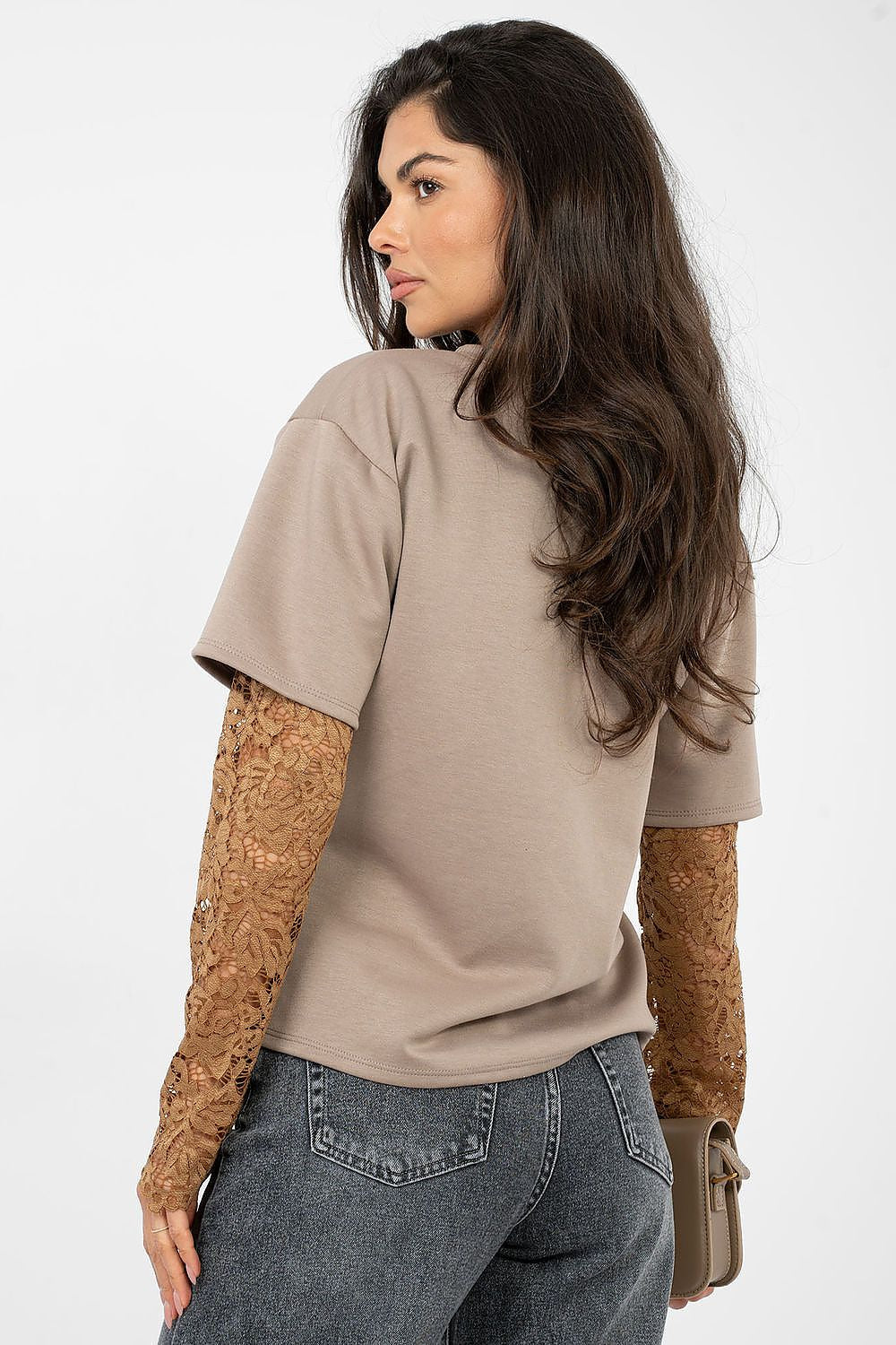   Bluzka Model IT-BZ-22128.27 Dark Beige - Italy Moda 