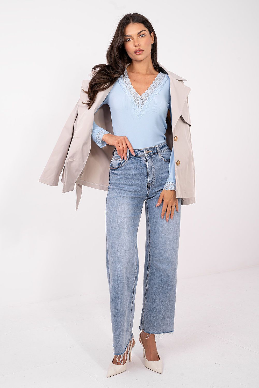   Bluzka Model IT-BZ-22081.28 Light Blue - Italy Moda 