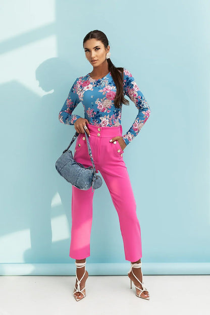   Bluzka Model Shira 490106805 Blue Flowers - LaBalancia 