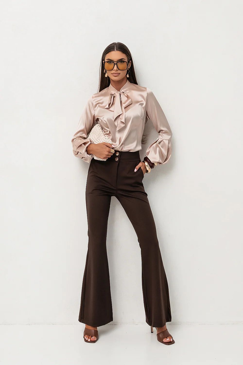   Koszula Damska Model Vivienne 490084468 Beige - LaBalancia 