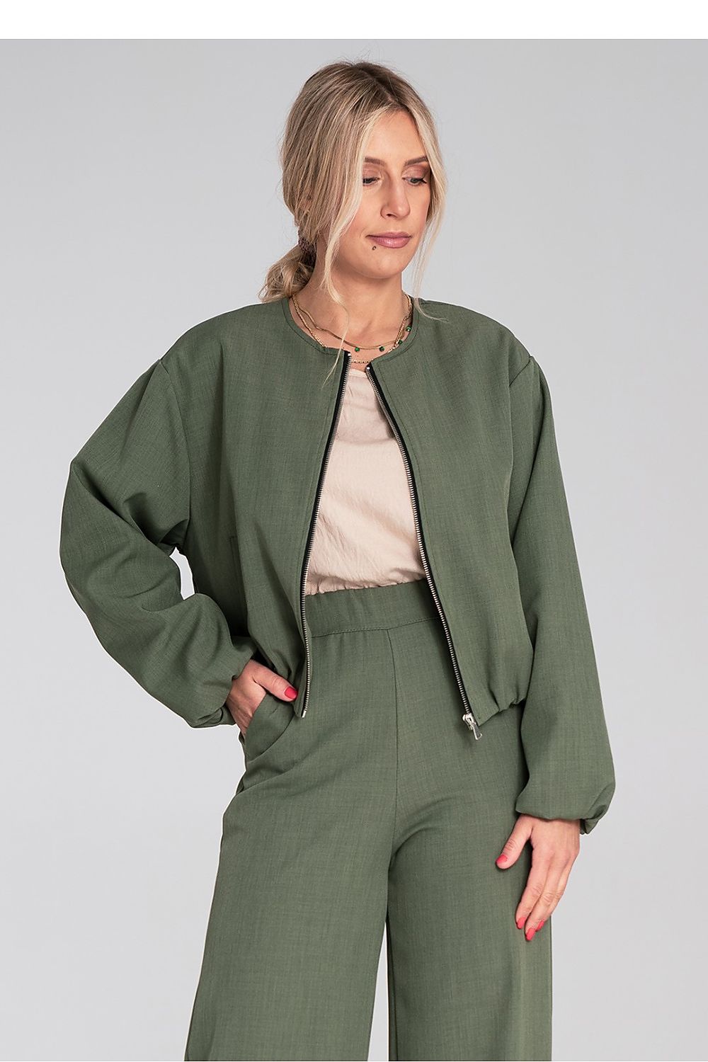   Kurtka Damska Model M1198 Green - Figl 