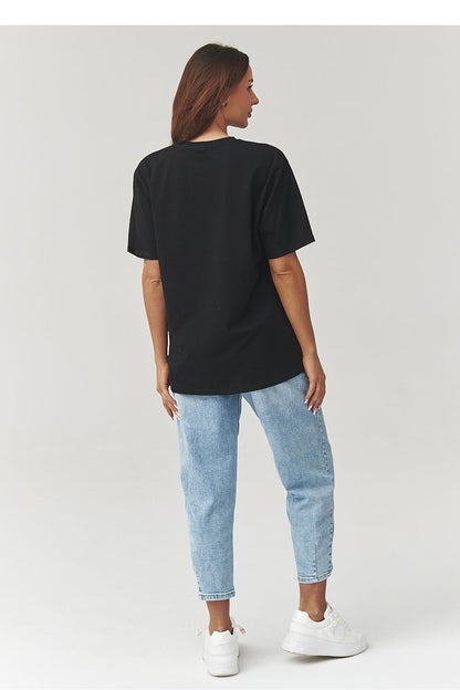   Tshirt Damski Model C41 Black - Makadamia 