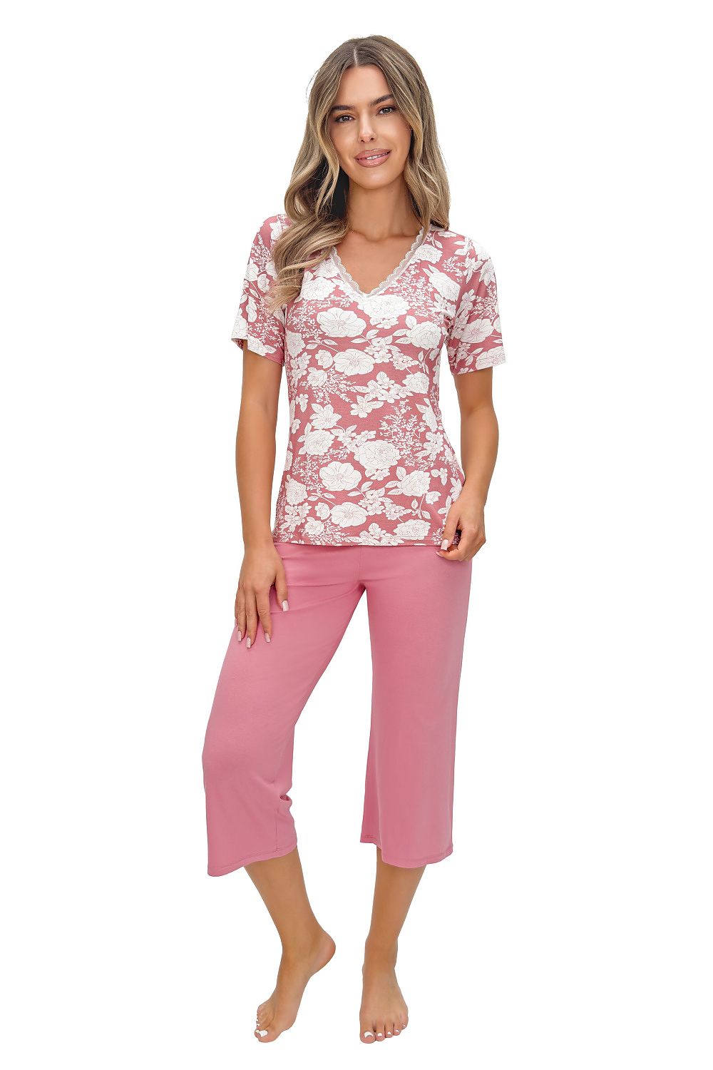  Piżama Damska Model Tina 3/4 226341 Dirty Pink - Donna 