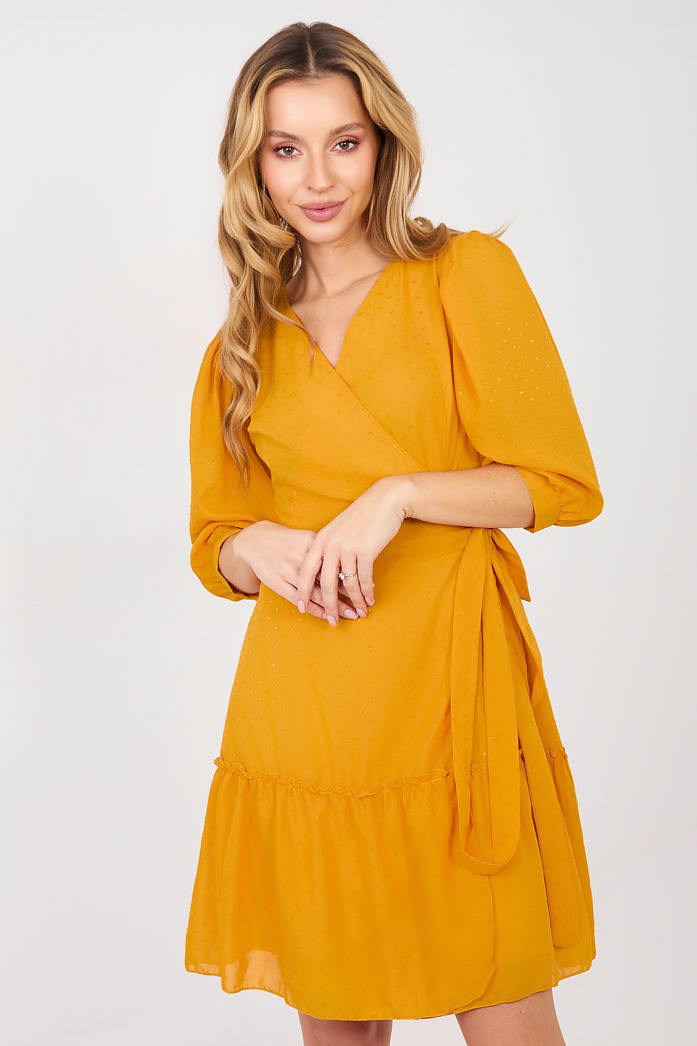  Sukienka Model LK-SK-508027.34P Dark Yellow - Lakerta 