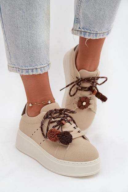   Buty Sportowe Model Corinna D-123 Beige - Step in style 