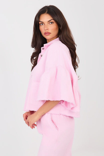   Kurtka Damska Model IT-KR-FL9998.85 Light Pink - Rue Paris 