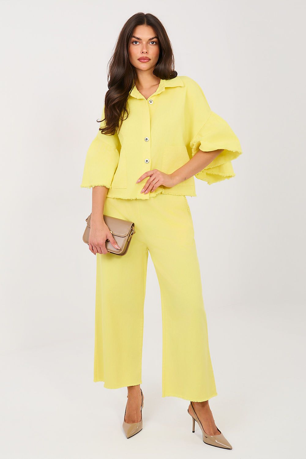  Kurtka Damska Model IT-KR-FL9998.85 Light Yellow - Rue Paris 