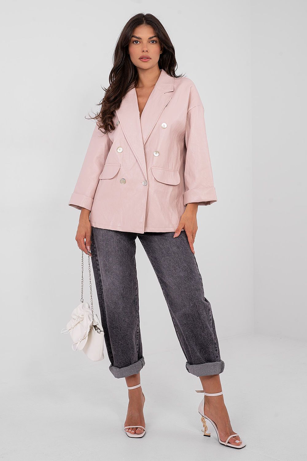   Marynarka Model IT-MA-FL10061.51 Light Pink - Rue Paris 