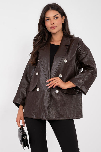   Marynarka Model IT-MA-FL10061.51 Dark Brown - Rue Paris 