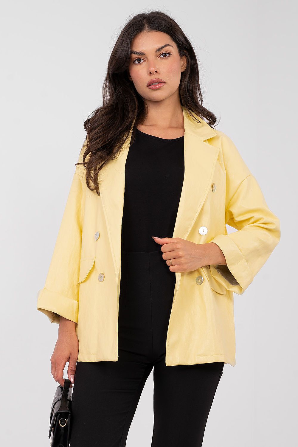   Marynarka Model IT-MA-FL10061.51 Light Yellow - Rue Paris 