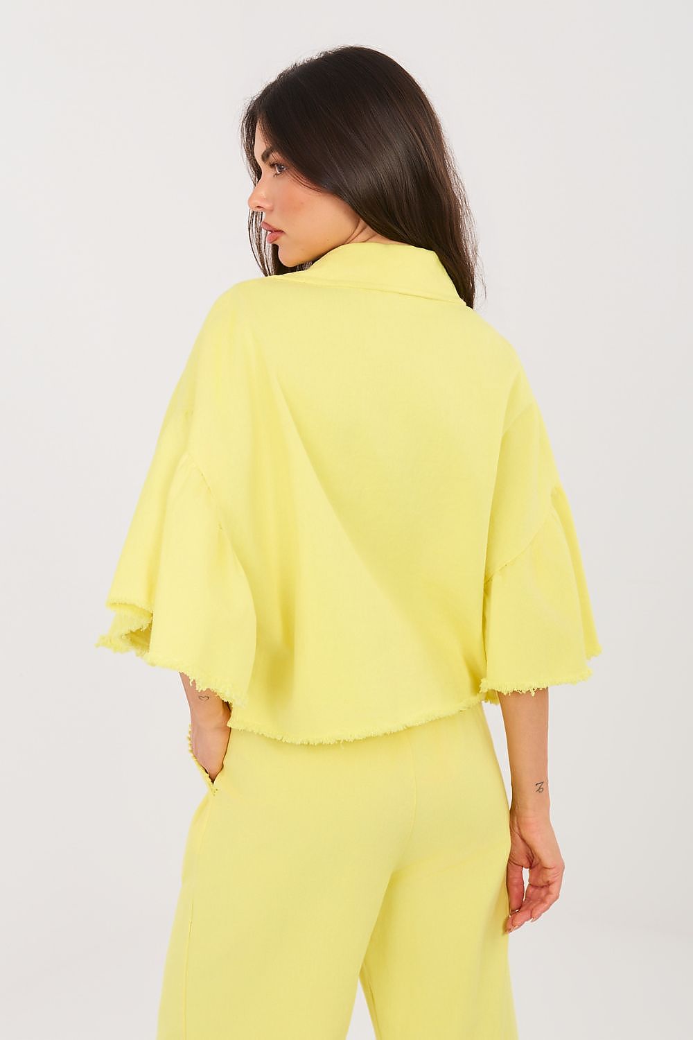   Kurtka Damska Model IT-KR-FL9998.85 Light Yellow - Rue Paris 