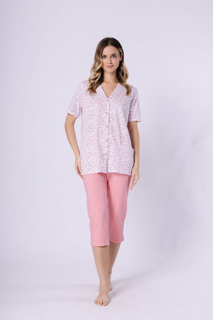  Piżama Damska Model Odetta 1722 Coral/White - M-Max 