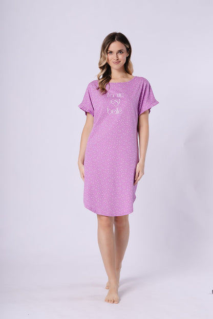  Koszulka nocna Koszula Nocna Model Rena 1716 Magenta - M-Max 