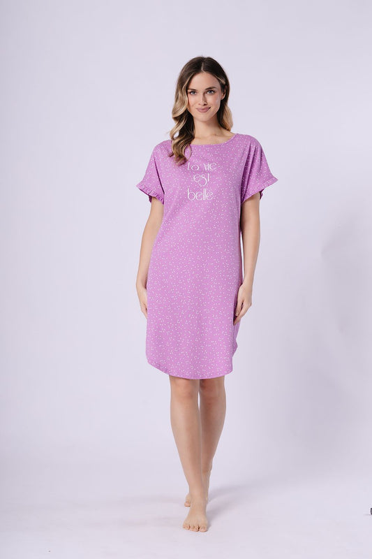  Koszulka nocna Koszula Nocna Model Rena 1716 Magenta - M-Max 