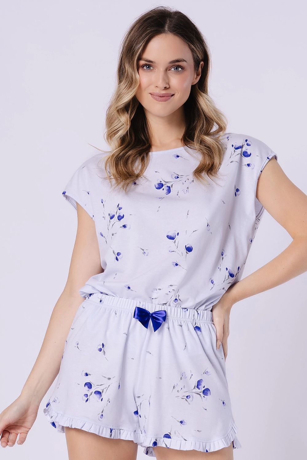  Piżama Damska Model Claudia 1735 Błękit - M-Max 