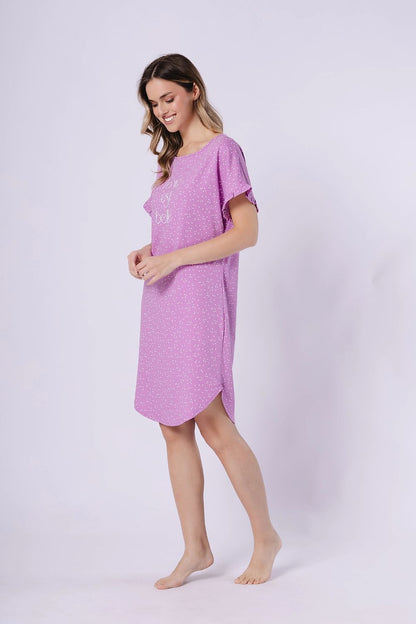  Koszulka nocna Koszula Nocna Model Rena 1716 Magenta - M-Max 