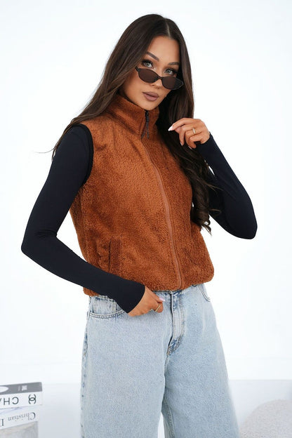   Kamizelka Model CS-KZ-BT1031.01 Light Brown - Factory Price 