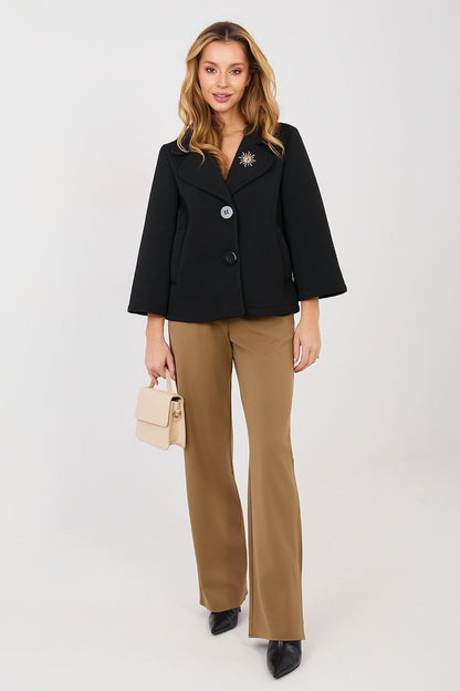   Płaszcz Damski Model IT-KR-FL8159-1.29 Black - Italy Moda 