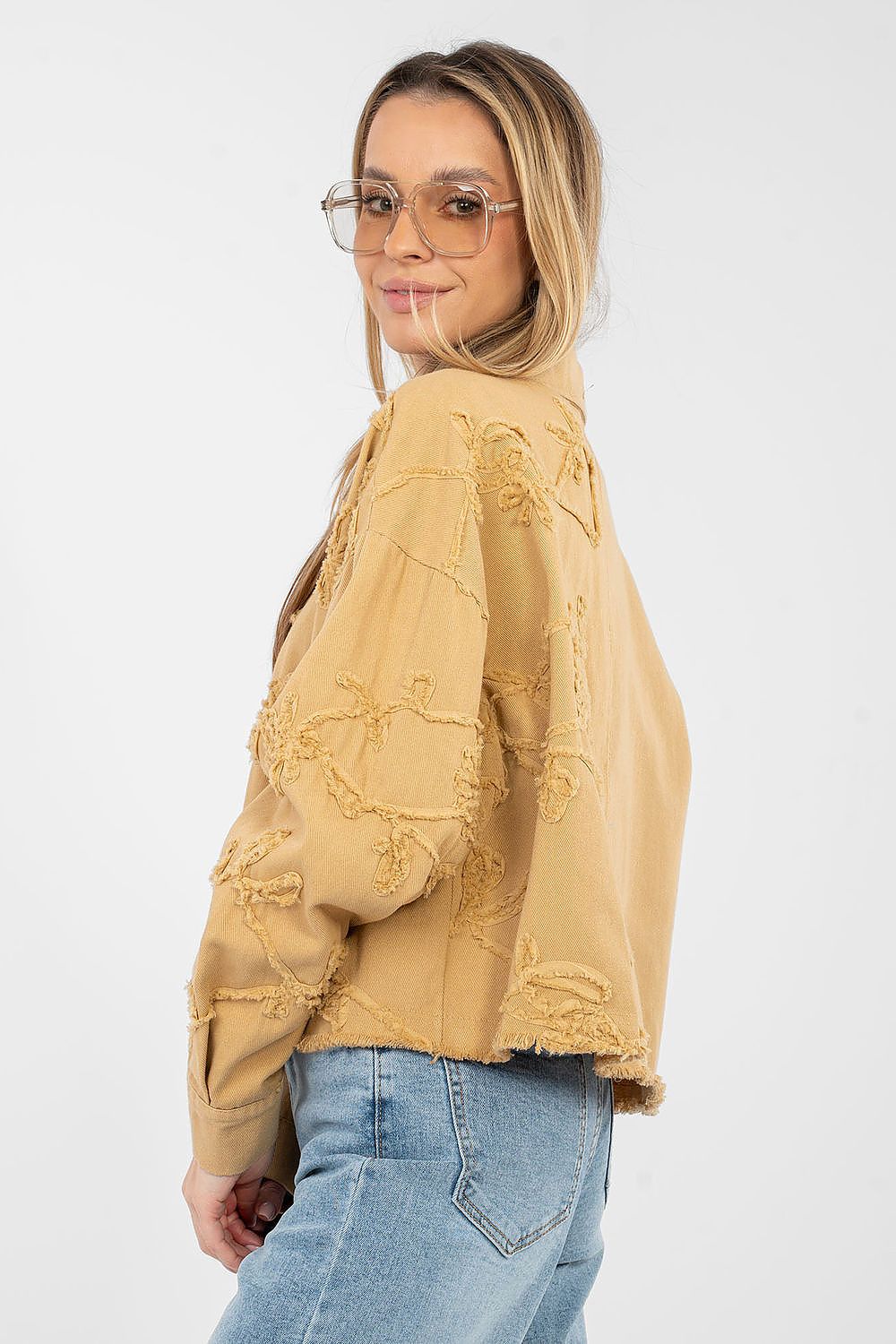  Kurtka Damska Model IT-KR-FL9993.77 Camel - Rue Paris 