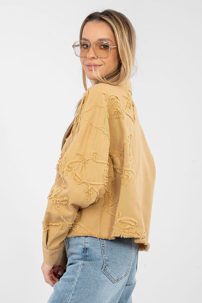   Kurtka Damska Model IT-KR-FL9993.77 Camel - Rue Paris 