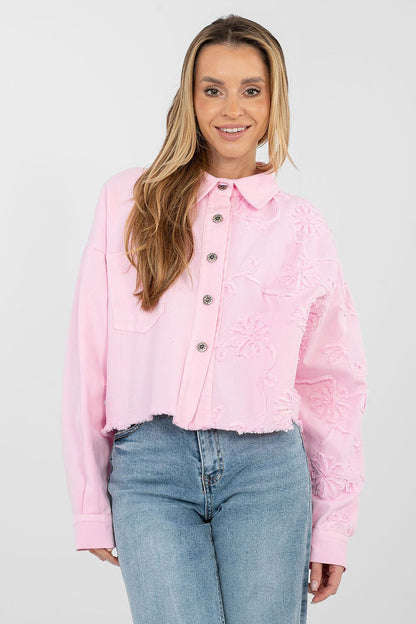  Kurtka Damska Model IT-KR-FL9993.77 Light Pink - Rue Paris 