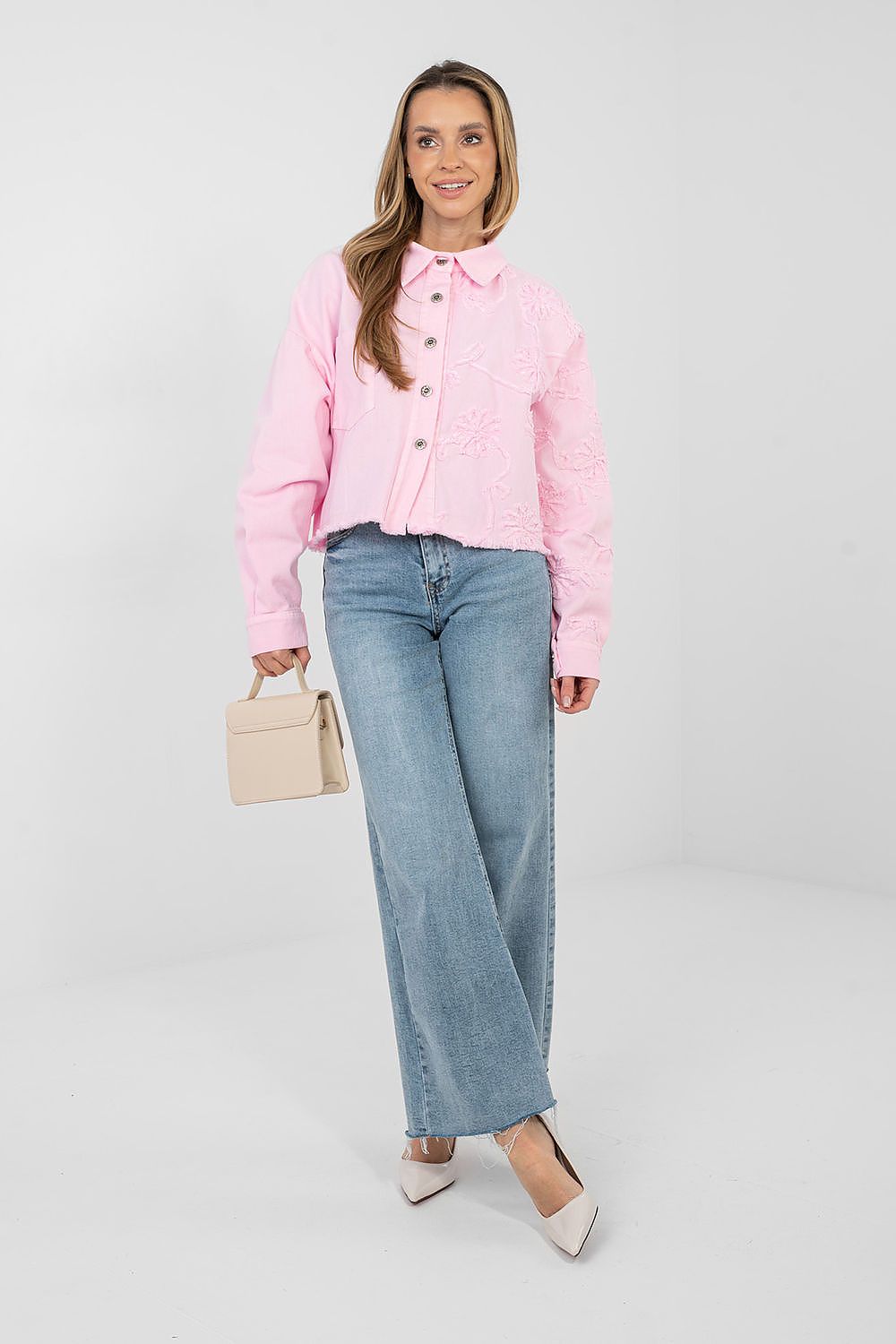   Kurtka Damska Model IT-KR-FL9993.77 Light Pink - Rue Paris 