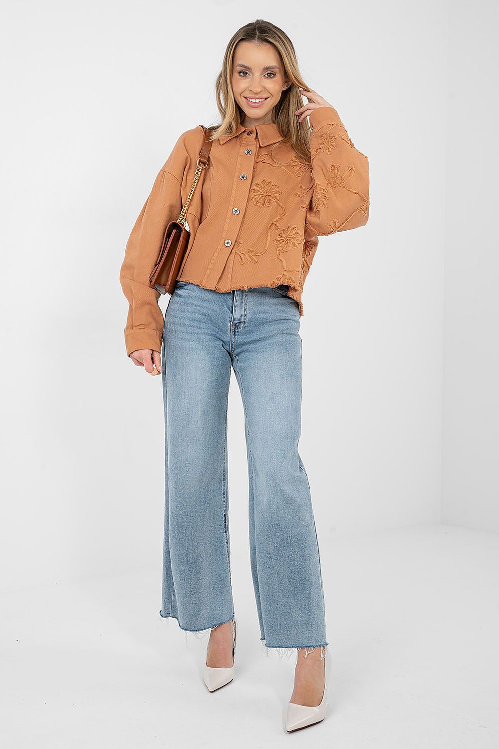   Kurtka Damska Model IT-KR-FL9993.77 Dark Orange - Rue Paris 