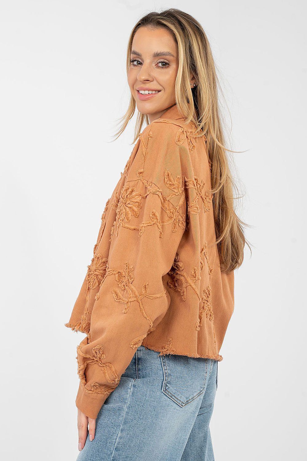   Kurtka Damska Model IT-KR-FL9993.77 Dark Orange - Rue Paris 