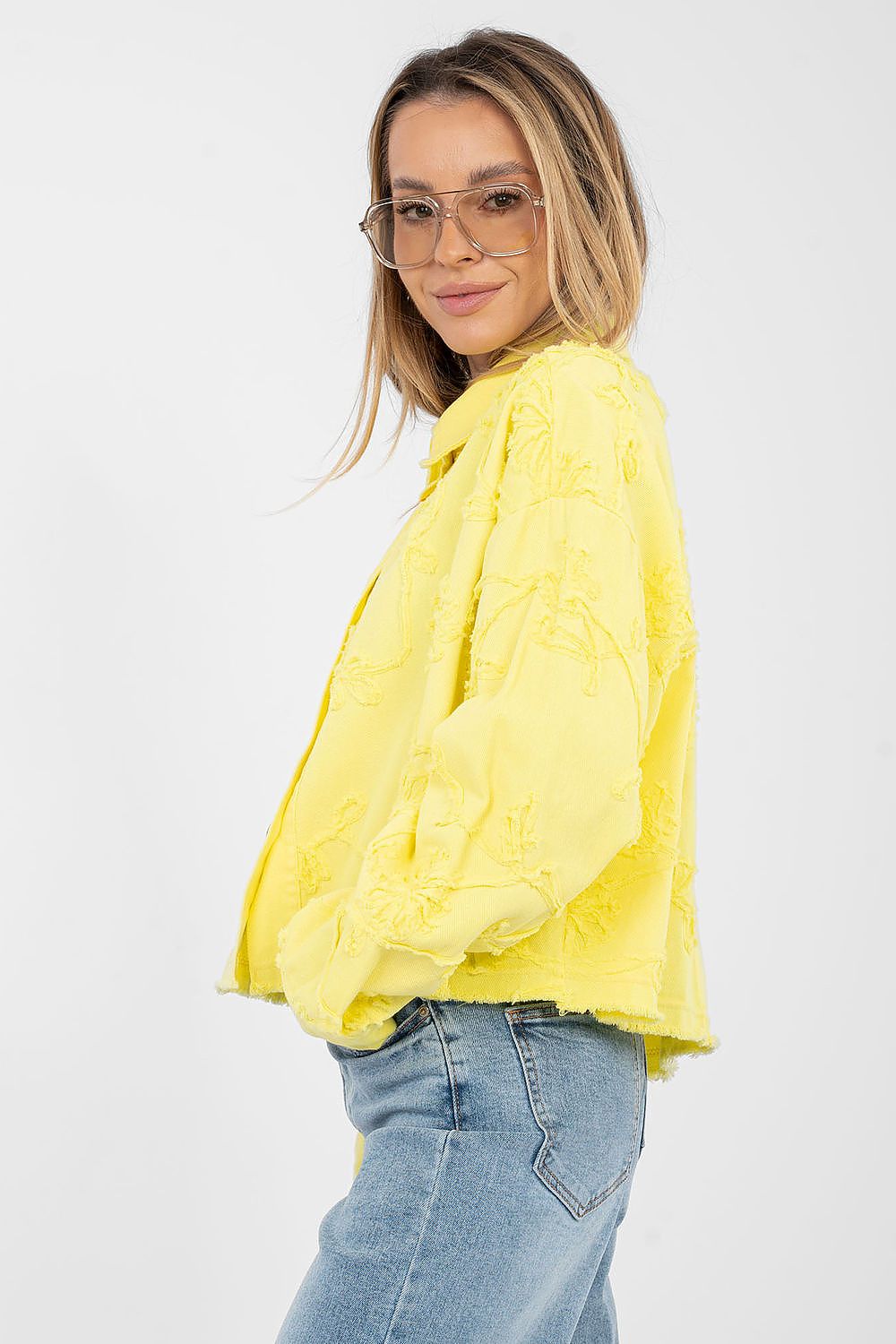  Kurtka Damska Model IT-KR-FL9993.77 Yellow - Rue Paris 