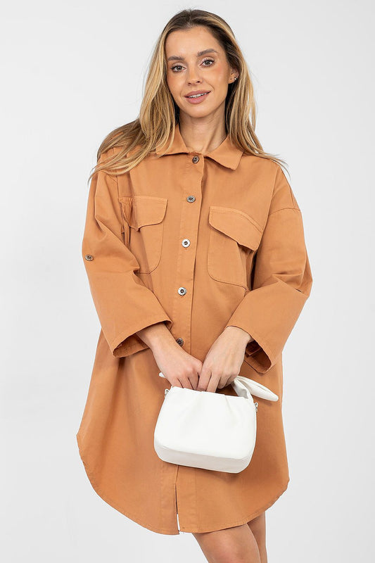  Sukienka Model IT-SK-FL6071.70 Dark Orange - Rue Paris 