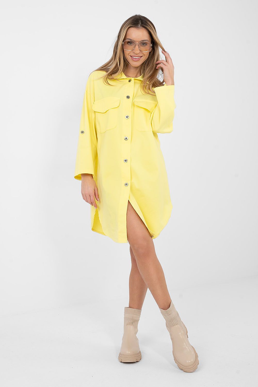  Sukienka Model IT-SK-FL6071.70 Yellow - Rue Paris 