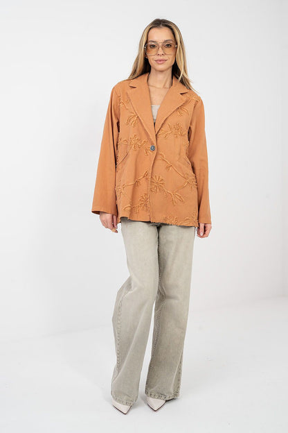   Marynarka Model IT-MA-FL9992.97 Dark Orange - Rue Paris 