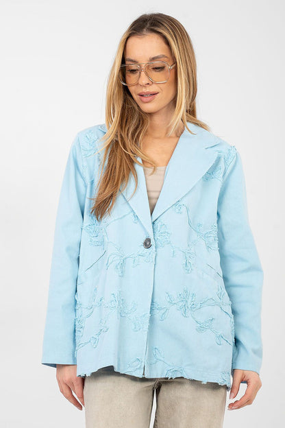   Marynarka Model IT-MA-FL9992.97 Light Blue - Rue Paris 