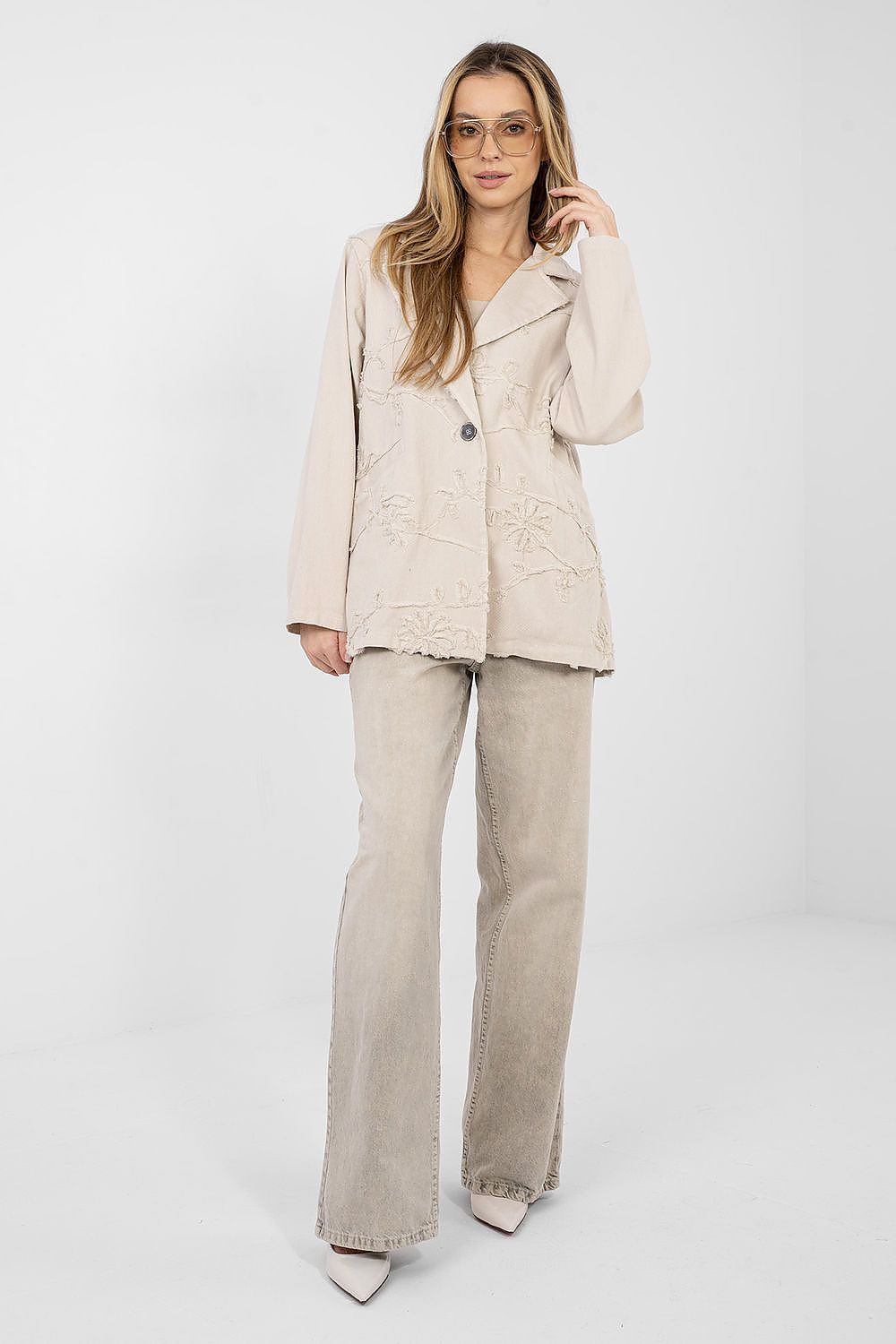   Marynarka Model IT-MA-FL9992.97 Beige - Rue Paris 