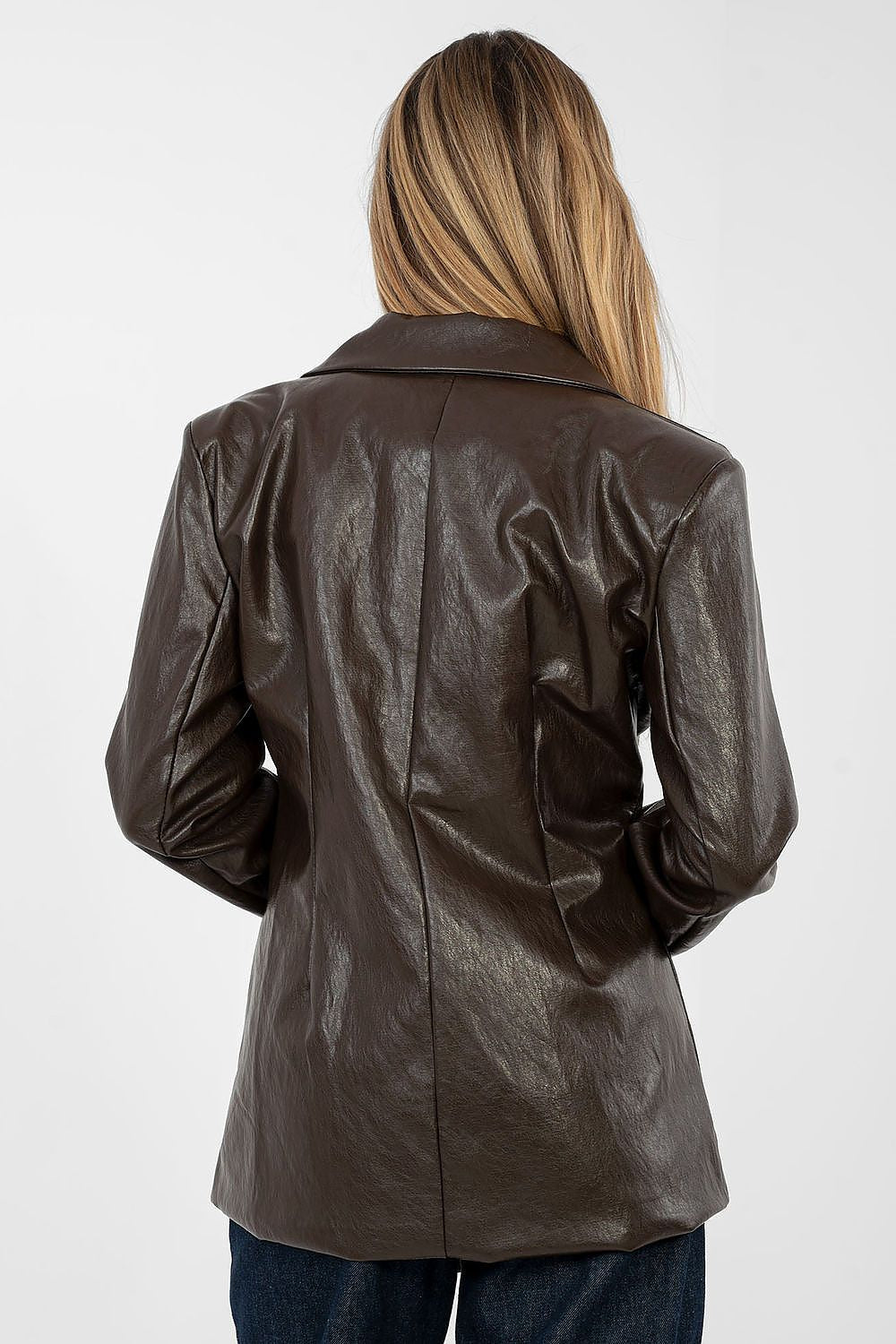   Marynarka Model IT-MA-FL10090.81 Dark Brown - Rue Paris 