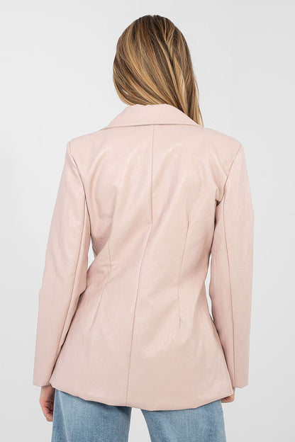   Marynarka Model IT-MA-FL10090.81 Light Pink - Rue Paris 