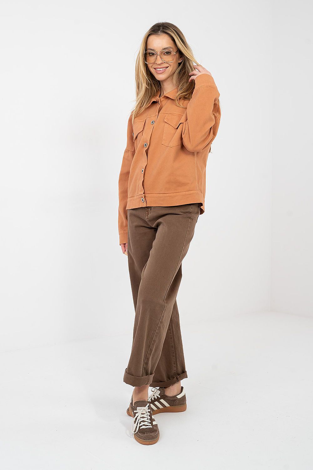   Kurtka Damska Model IT-KR-FL9568.29P Dark Orange - Rue Paris 