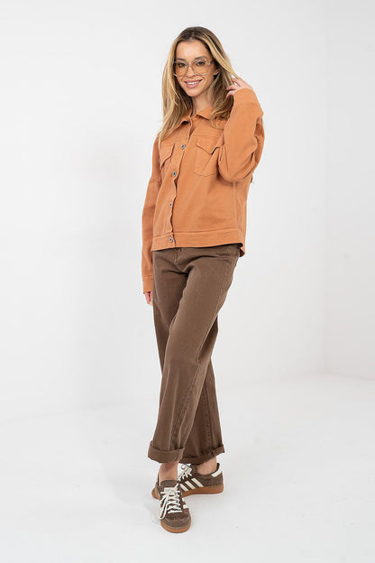   Kurtka Damska Model IT-KR-FL9568.29P Dark Orange - Rue Paris 