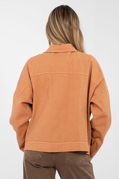  Kurtka Damska Model IT-KR-FL9568.29P Dark Orange - Rue Paris 