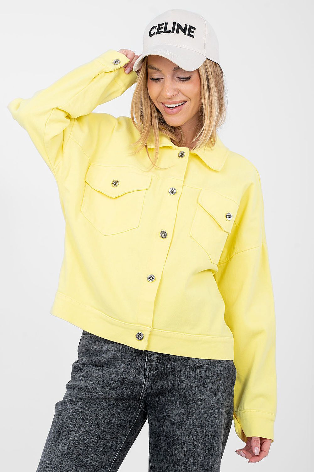   Kurtka Damska Model IT-KR-FL9568.29P Yellow - Rue Paris 