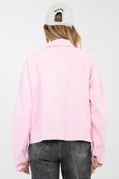   Kurtka Damska Model IT-KR-FL9568.29P Light Pink - Rue Paris 