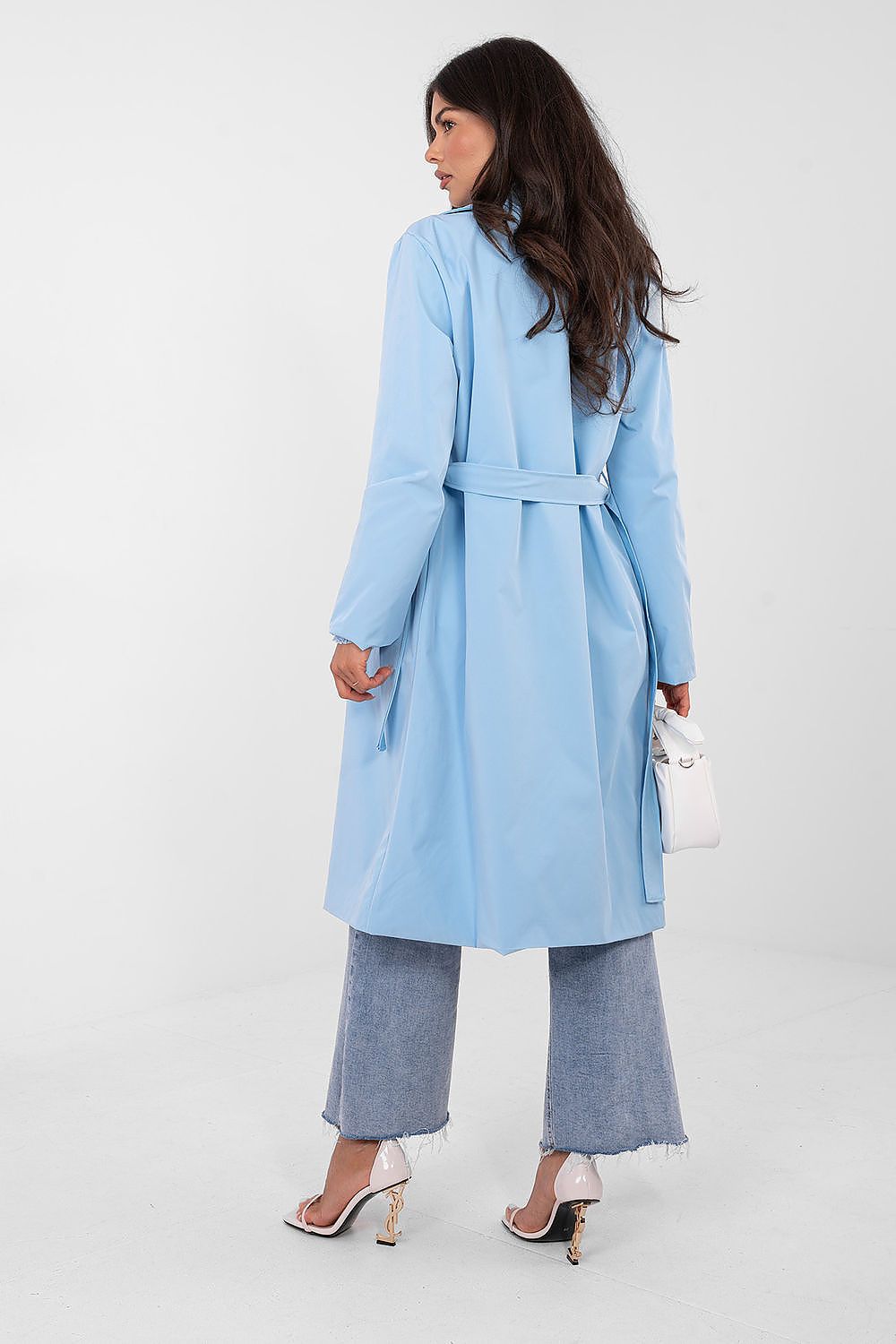   Płaszcz Damski Model IT-PL-FL8808.32 Light Blue - Rue Paris 