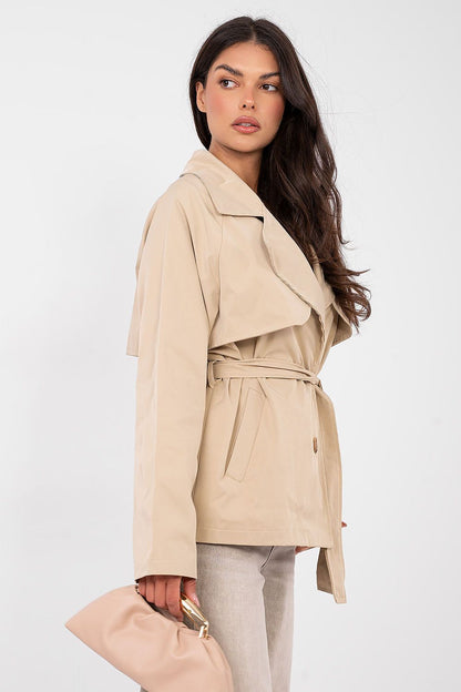   Płaszcz Damski Model IT-PL-FL10069.65 Camel - Rue Paris 