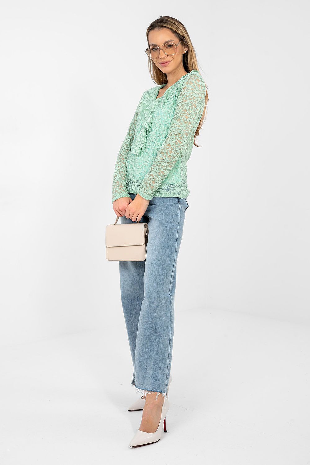   Bluzka Model MI-BZ-M6713.86 Pistacja - Rue Paris 