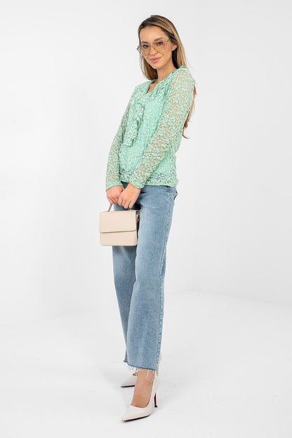   Bluzka Model MI-BZ-M6713.86 Pistacja - Rue Paris 