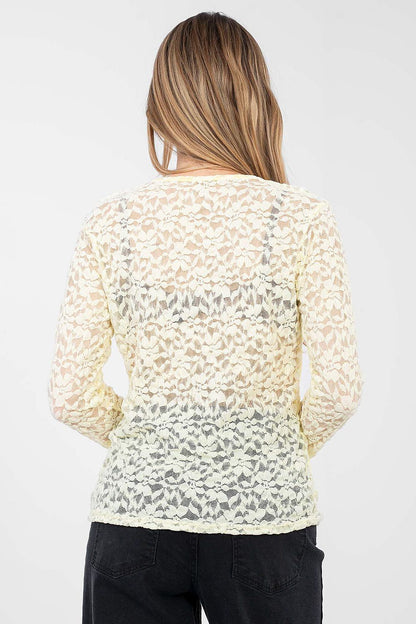   Bluzka Model MI-BZ-M6713.86 Light Yellow - Rue Paris 