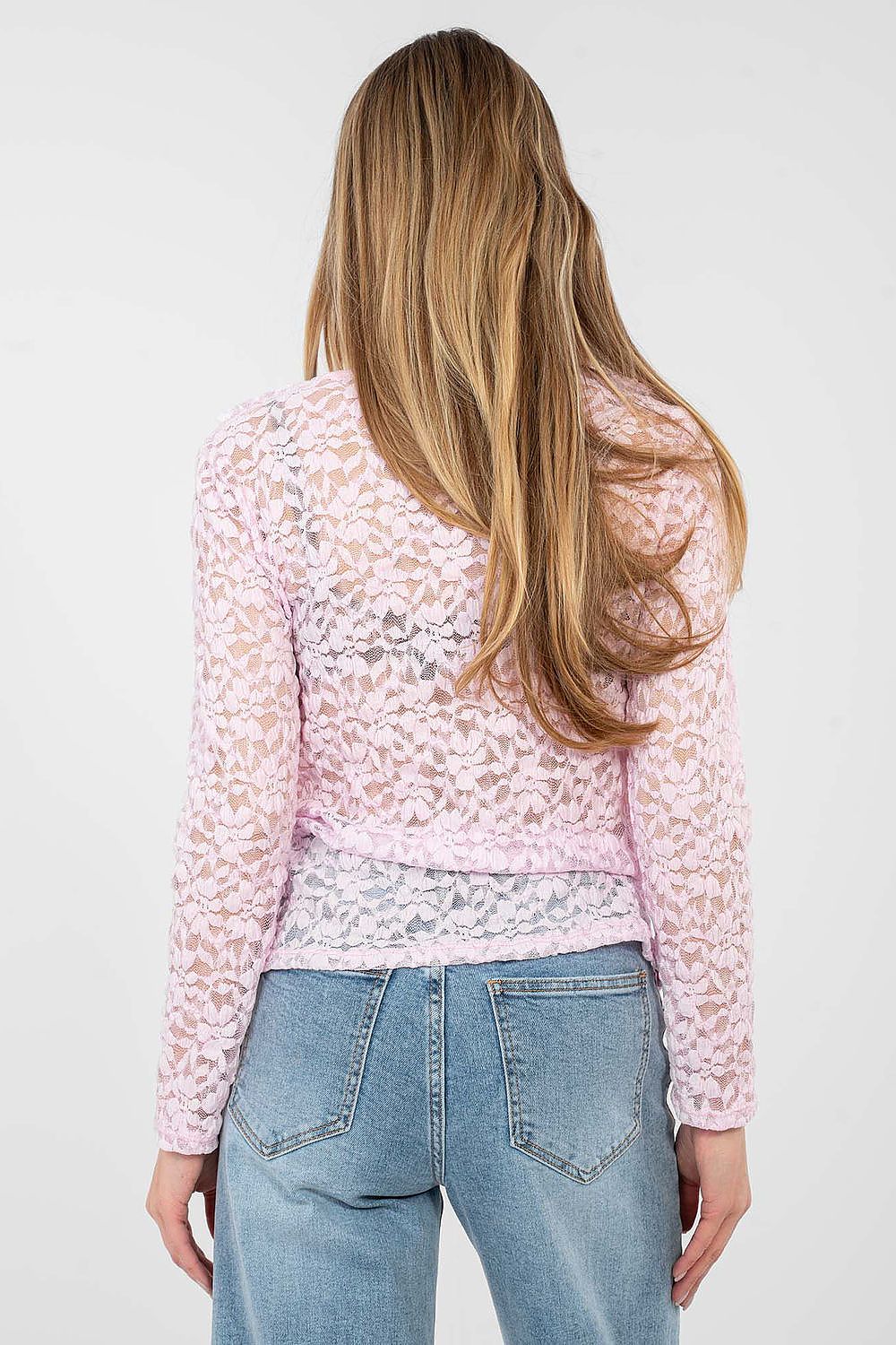  Bluzka Model MI-BZ-M6713.86 Light Pink - Rue Paris 