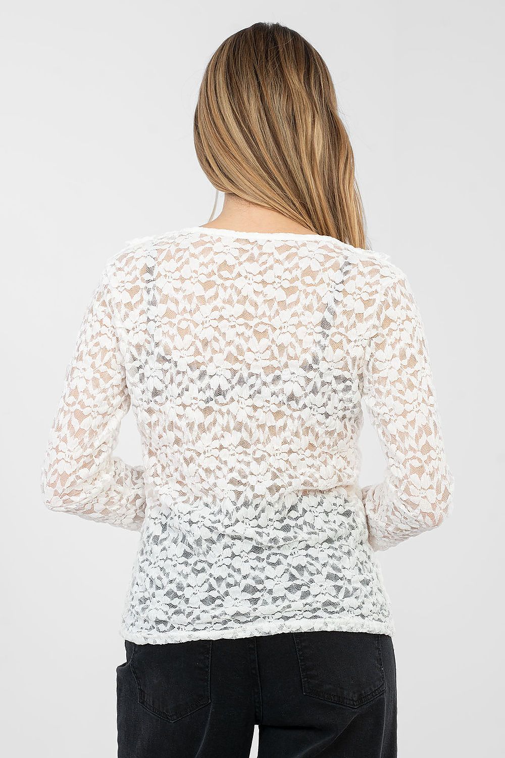   Bluzka Model MI-BZ-M6713.86 Ecru - Rue Paris 